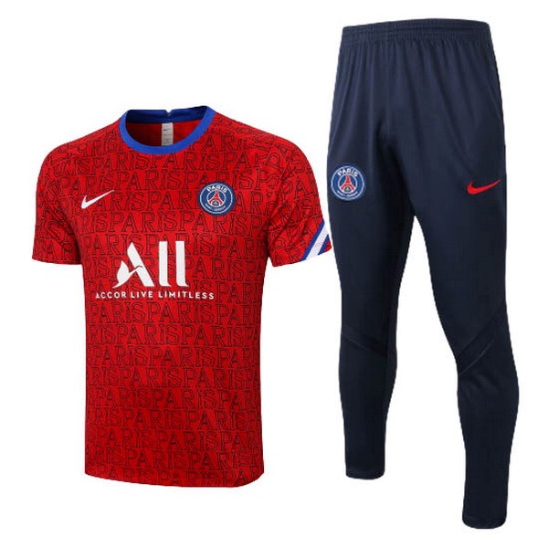 Entrenamiento Paris Saint Germain Conjunto Completo 2020-2021 Rojo Negro